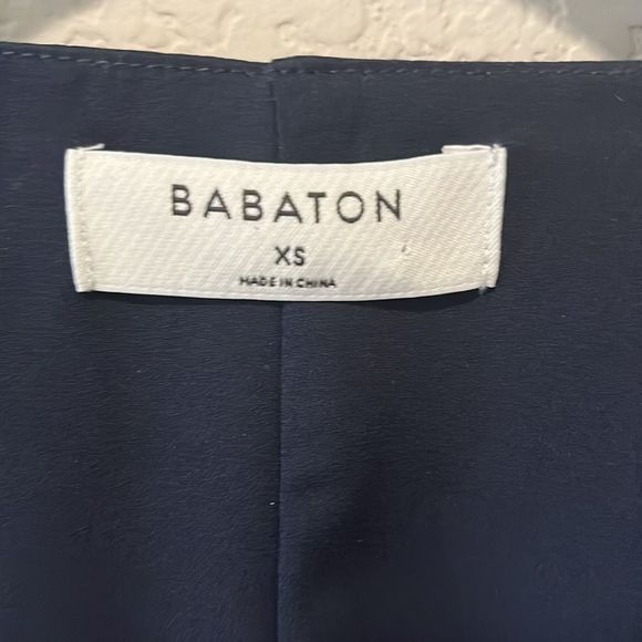 BABATON (Aritzia) Wallace Navy Short Sleeve Wrap Dress, Size XS - Picture 4 of 12